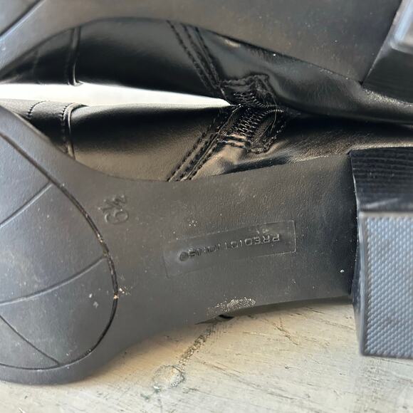 Predictions tall boots faux leather square toe block heel classic glam 6.5 - Picture 13 of 13